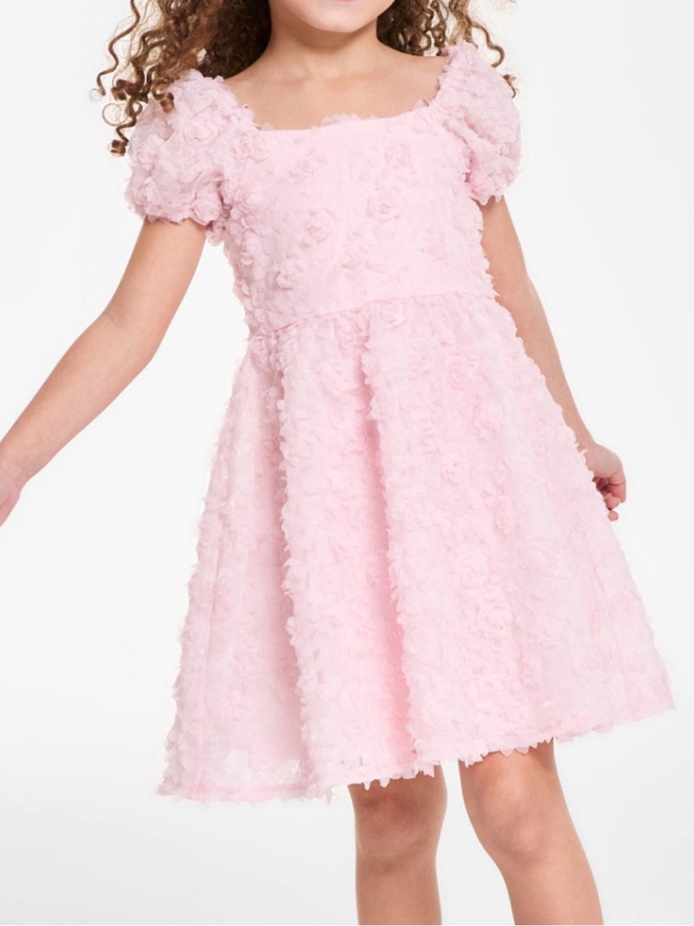 Toddler Puff Sleeve Pink Party Dress- NWT- size 3T
